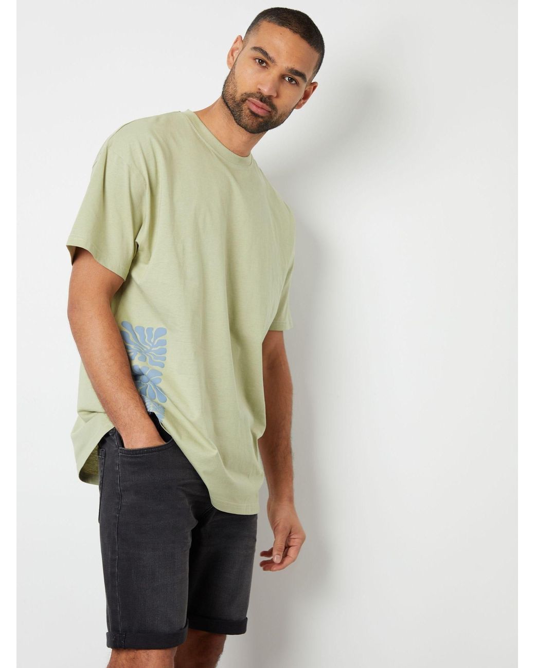 Threadbare Blue Denim Shorts for men