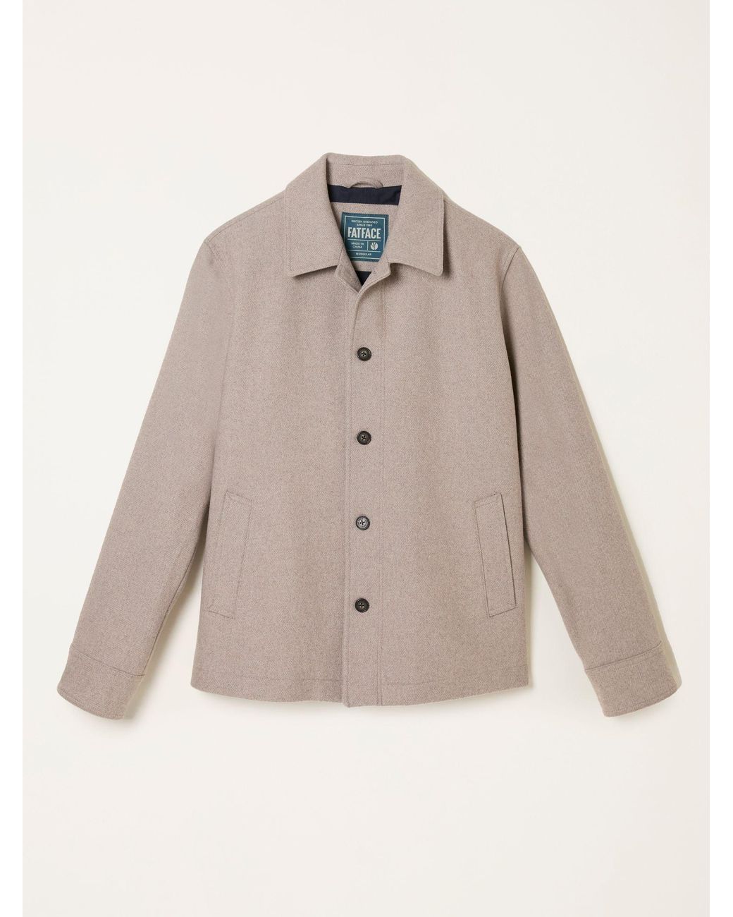 FatFace Black Hadston Wool Mix Jacket for men