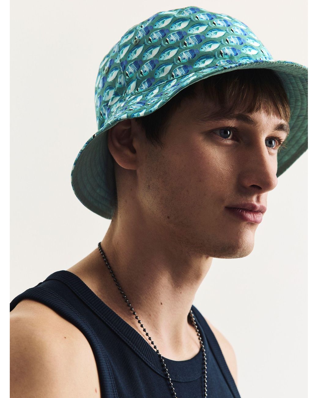 Next Blue Reversible Bucket Hat for men