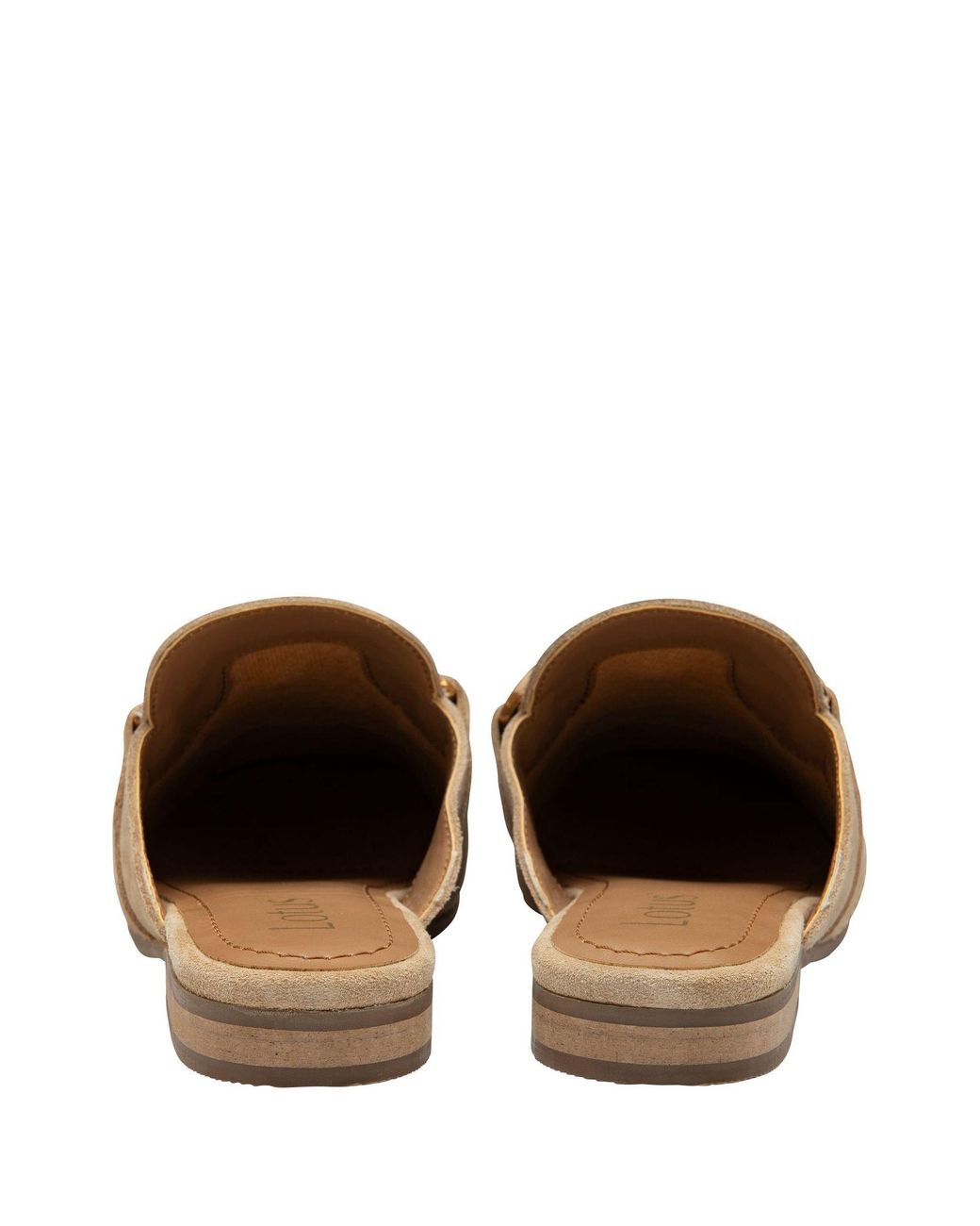 Lotus Brown Flat Mules Shoes