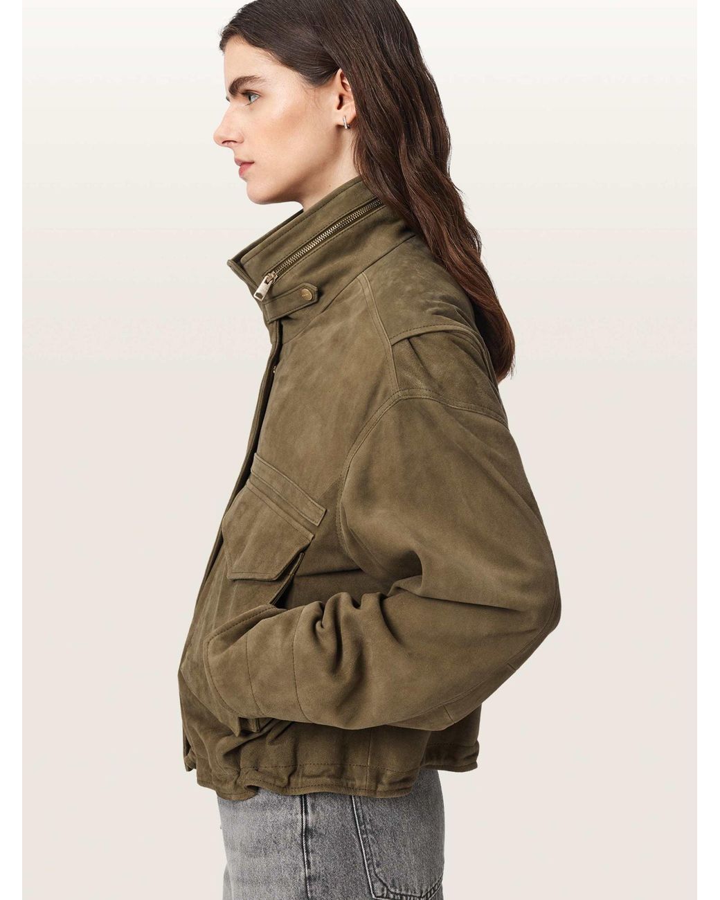AllSaints Brown Allsaints Khaki Clay Jacket