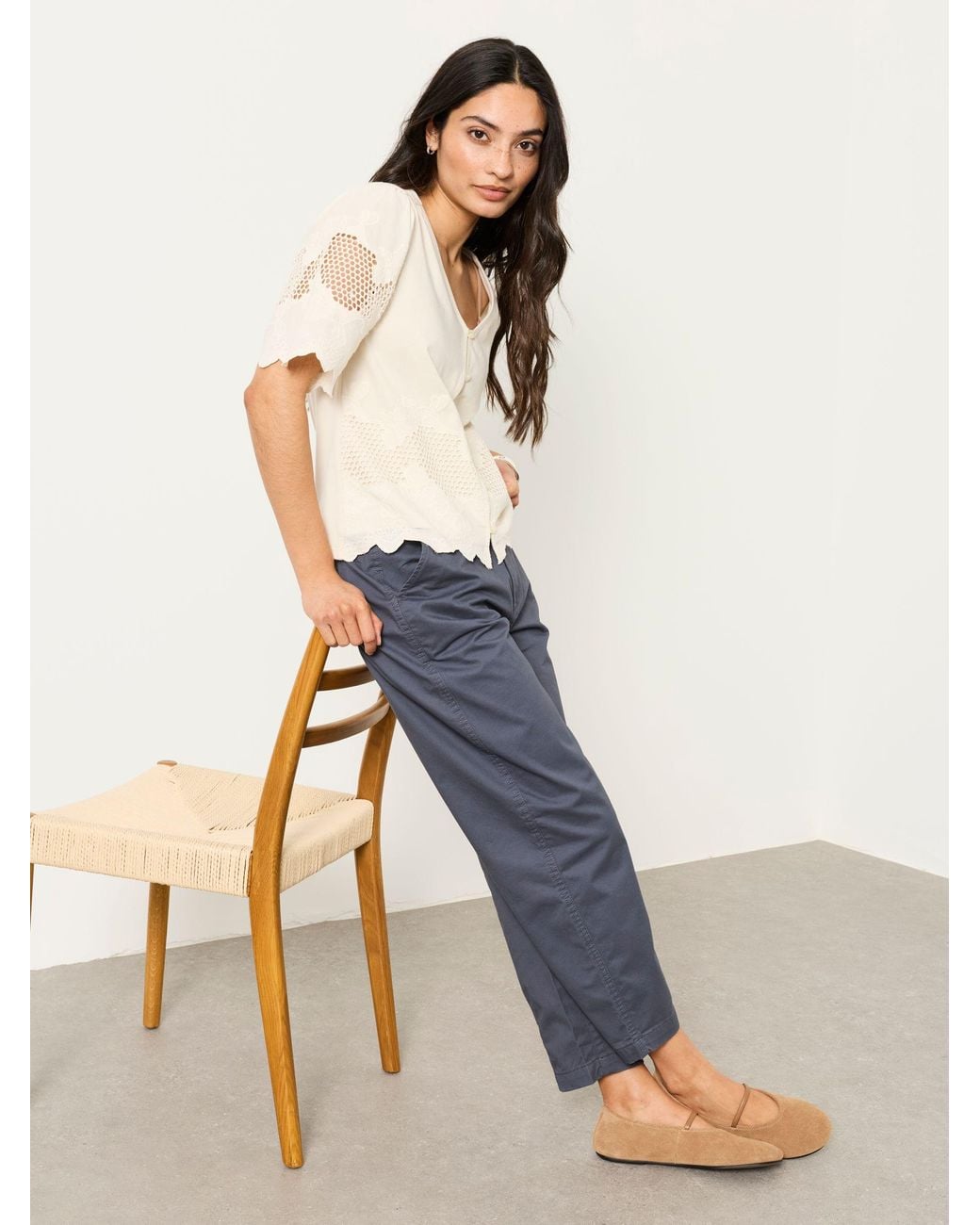FatFace Blue Blazey Tapered Chino Trousers