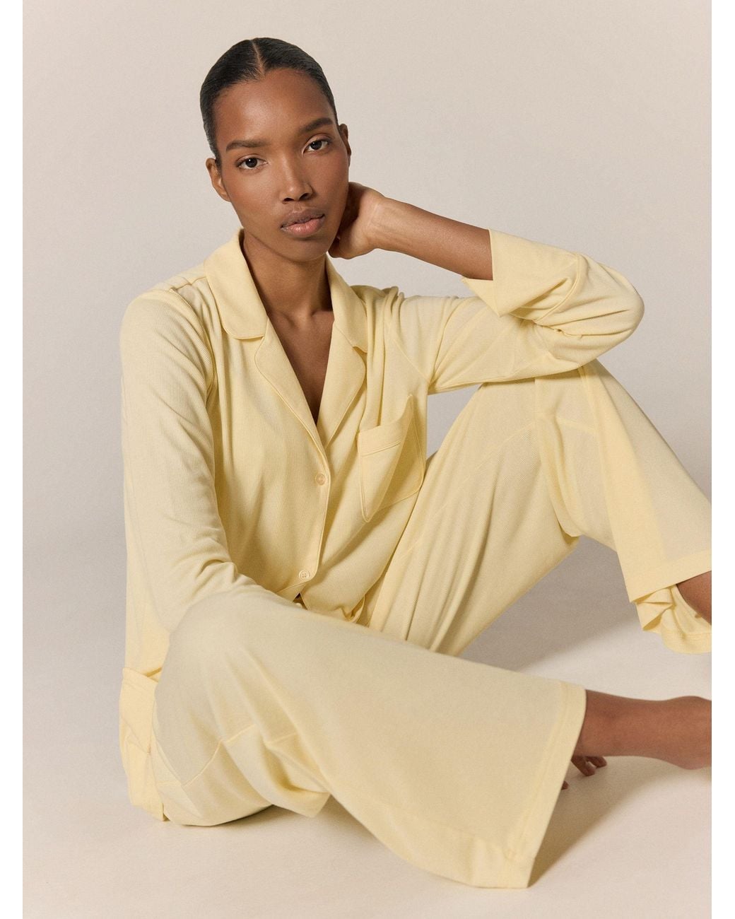 ARUELLE Natural Cassia Long Pyjamas