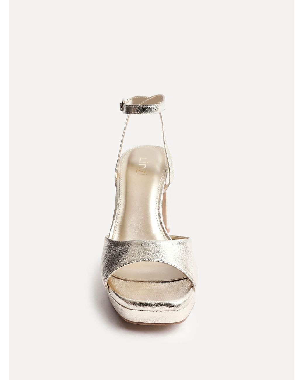 Linzi White Diva Platform Block Heels