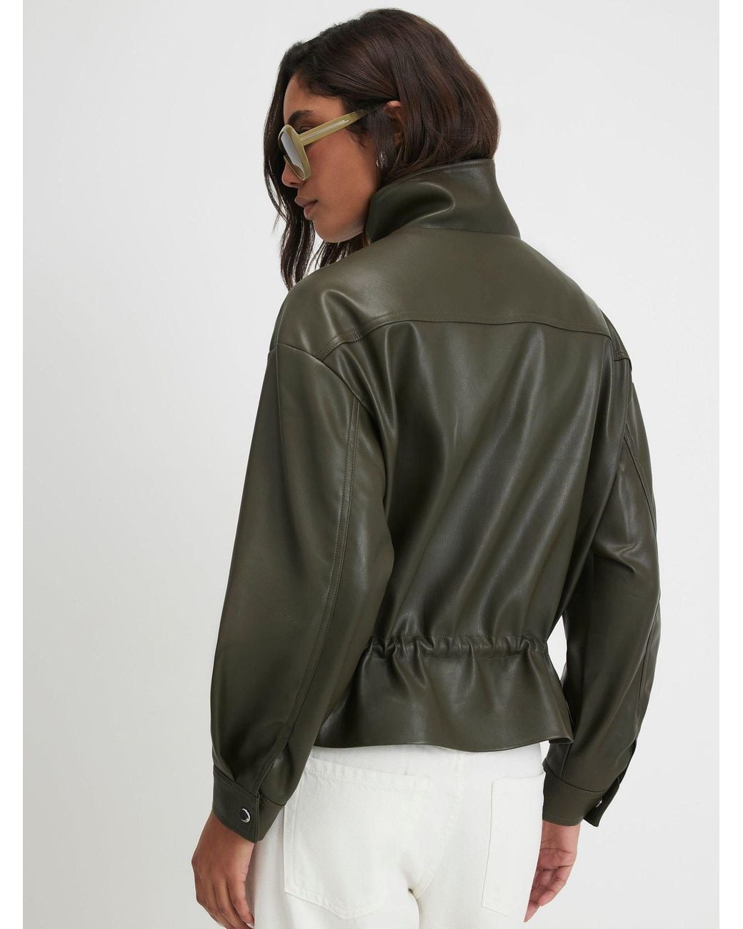 River Island Green Drawstring Funnel Jacket