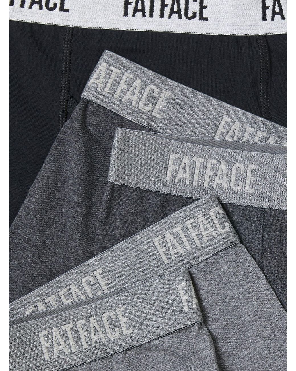 FatFace Gray Fatface 10 Pack/ Plain Boxers for men