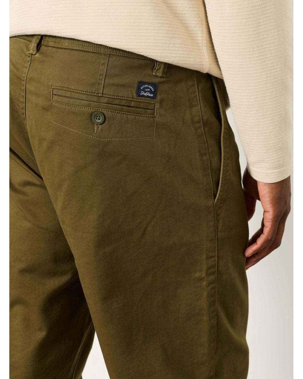 FatFace Green Carbis Relaxed Fit Chinos for men