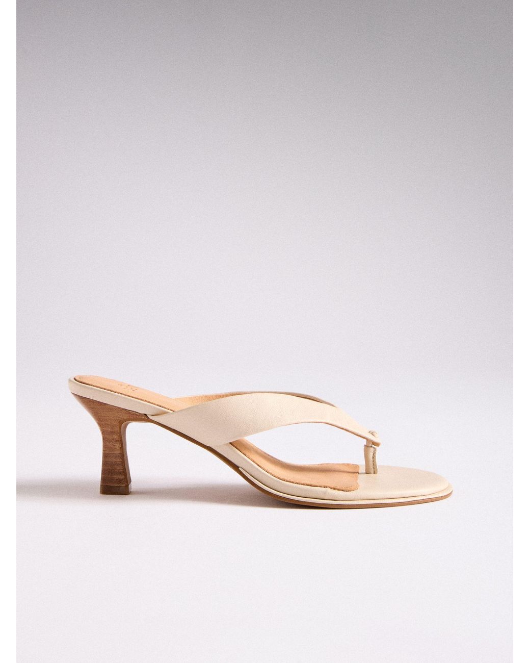 The Set Pink Premium Toe Post Suede Sandals