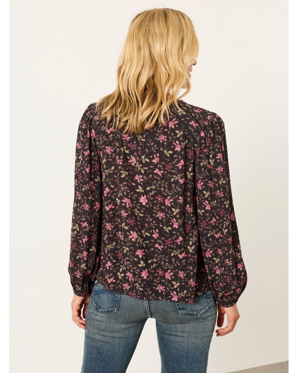 FatFace Black Sofia Petite Embroidered Blouse
