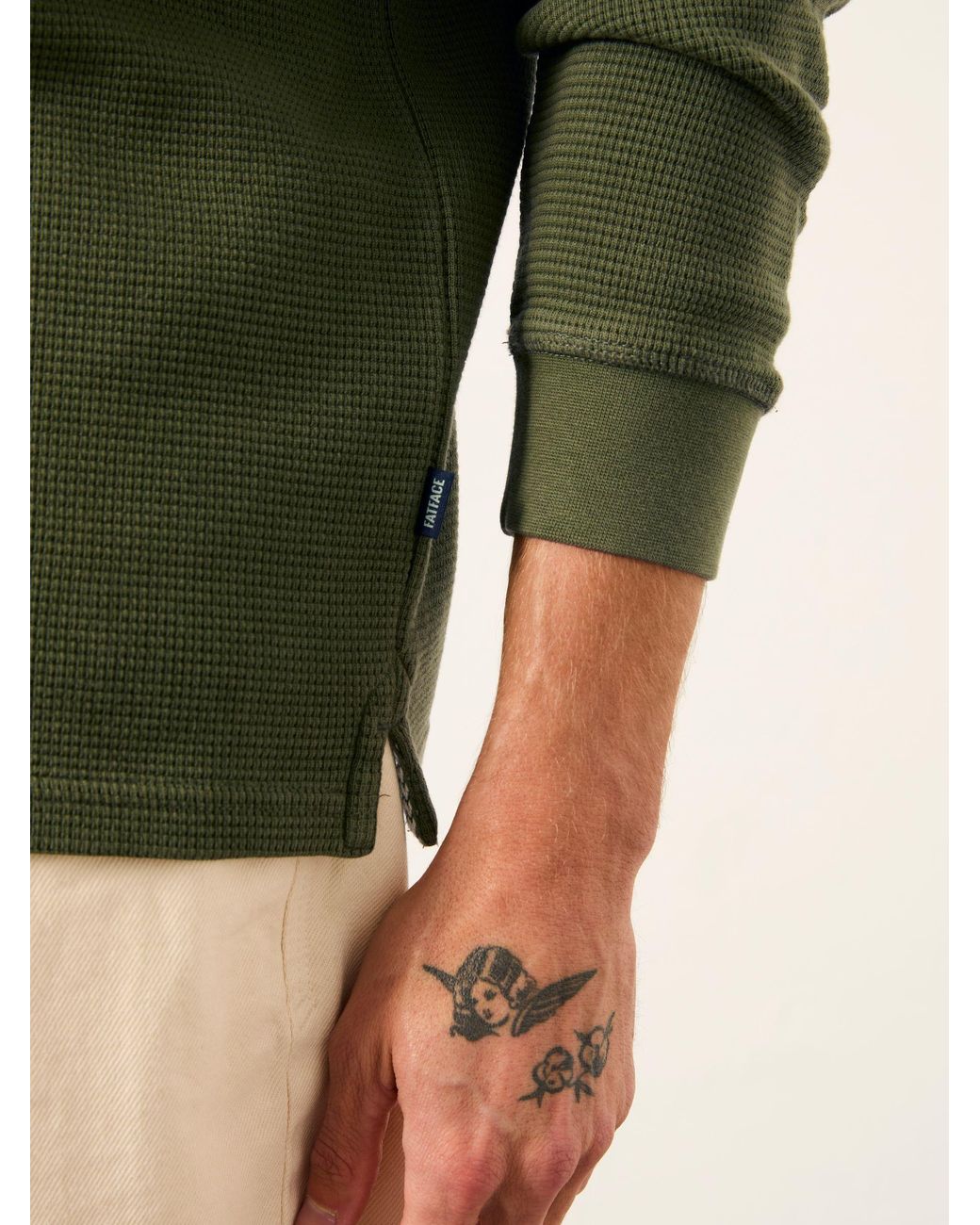 FatFace Green Wye Crew Neck Sweat for men