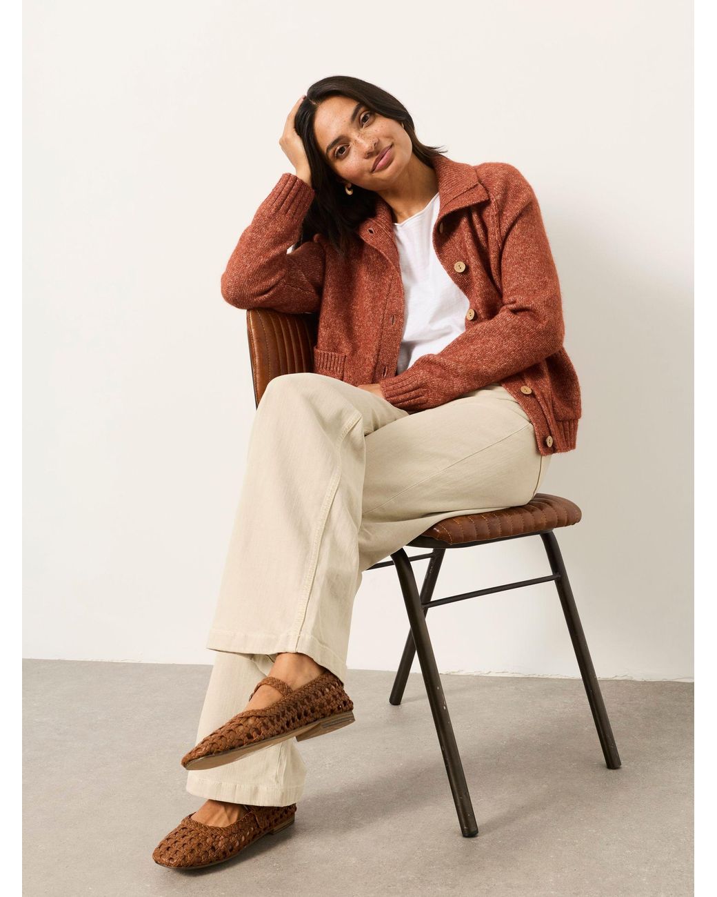 FatFace Natural Fatface Welling Clay Wide Leg Jeans