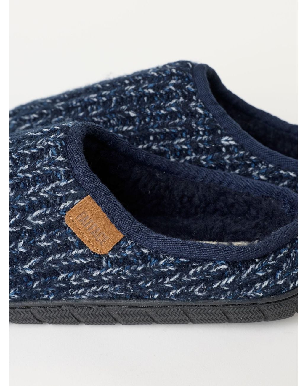 FatFace Blue Fatface Daniel Flexi Knitted Mule Slipper for men