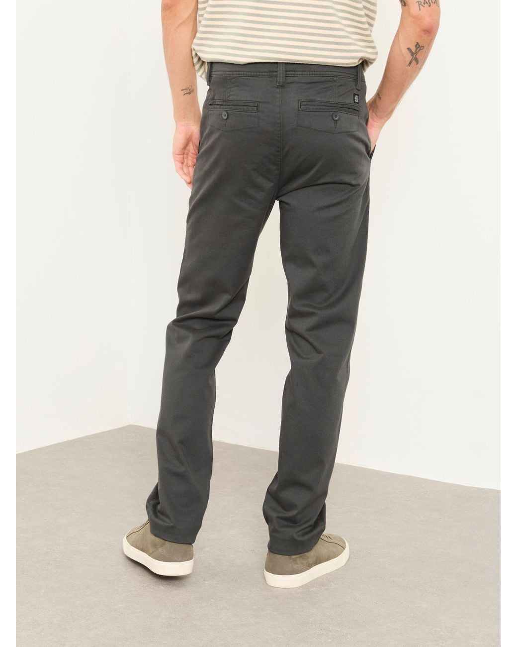 FatFace Gray Carbis Straight Fit Chinos for men