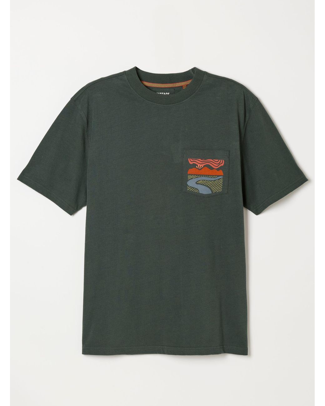 FatFace Green Fatface Dark Horizon Graphic T-Shirt for men