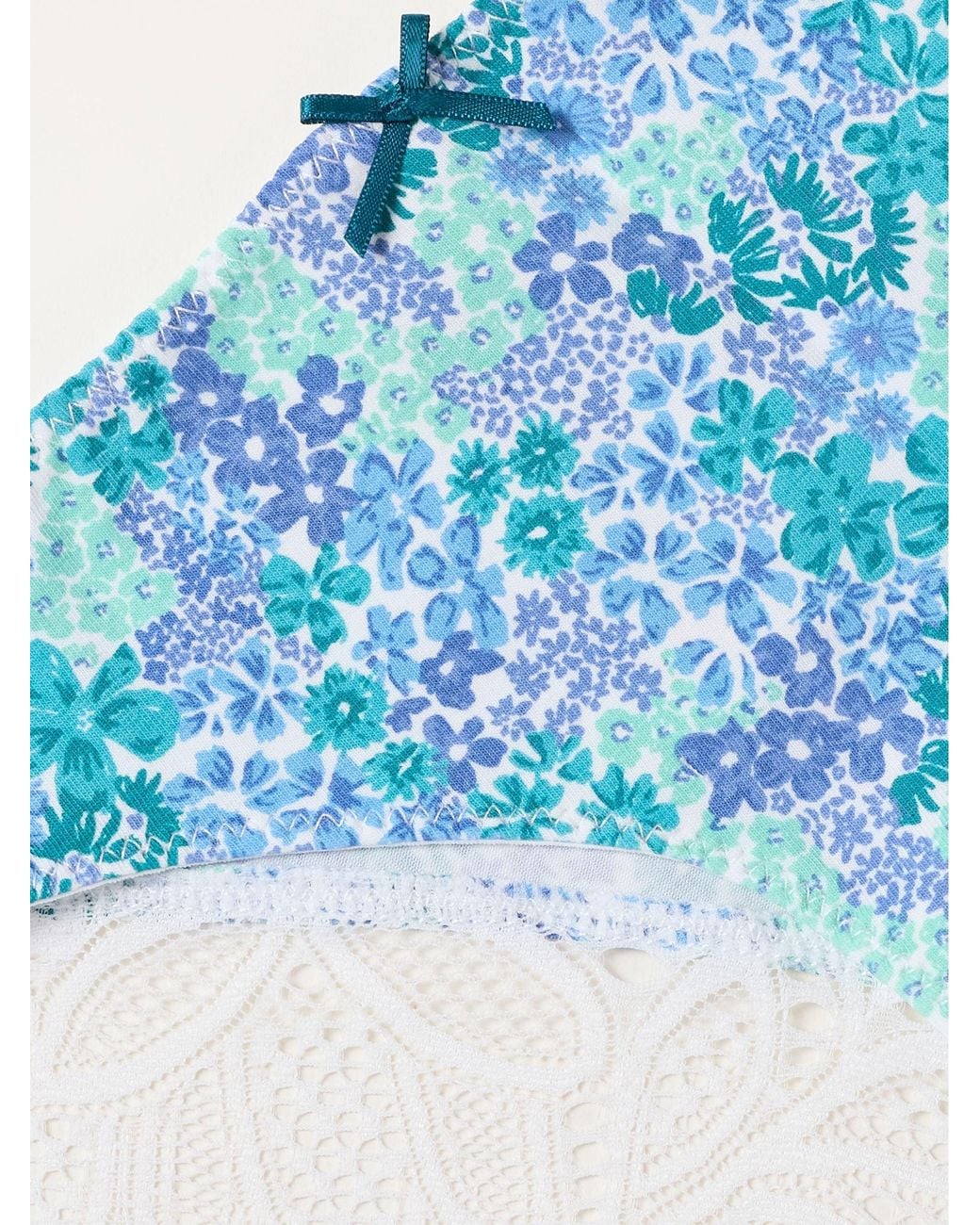 FatFace Blue Fatface Busy Bloom Brazillian Knickers