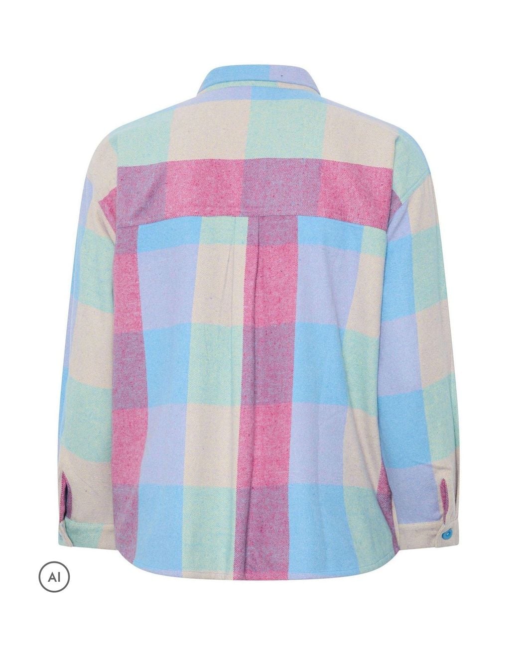 Yours Curve Blue Check Shacket