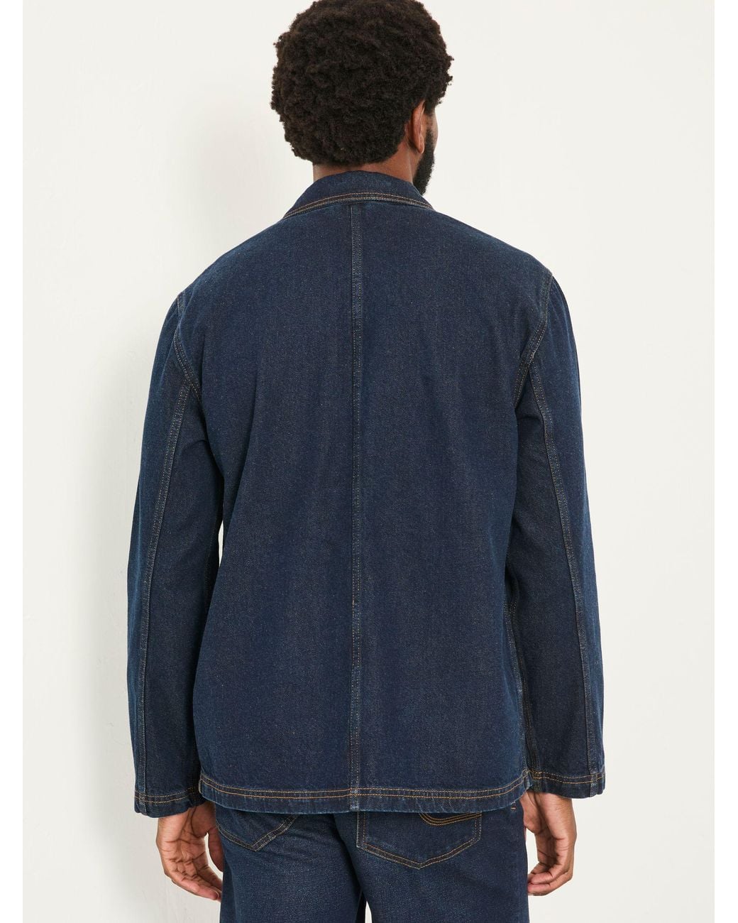 FatFace Black Denim Worker Jacket for men