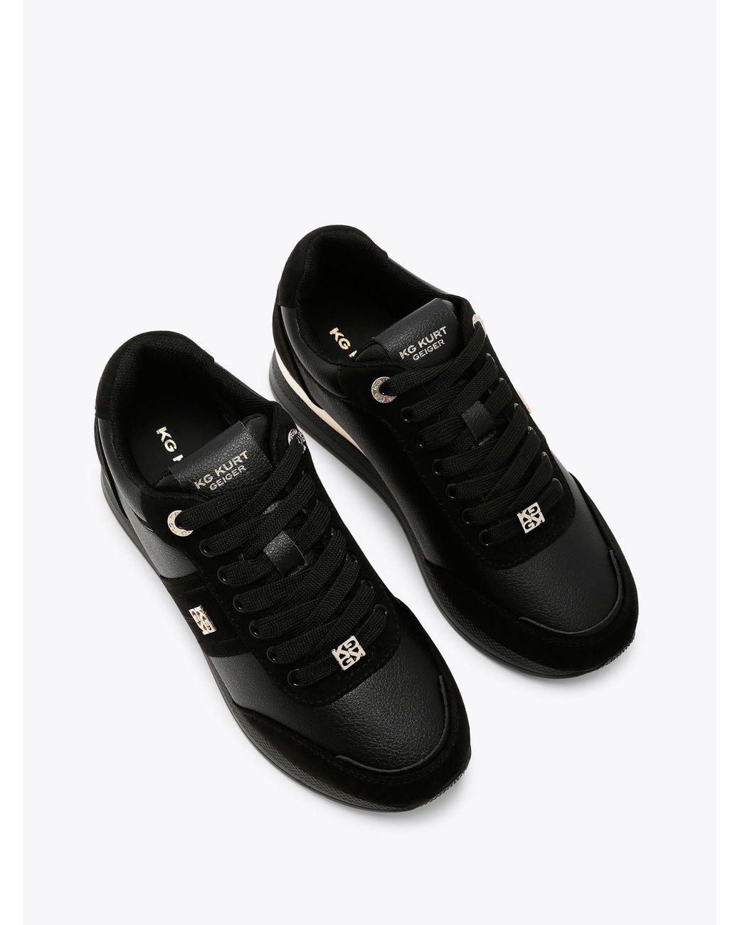 KG by Kurt Geiger Black Lina Lace-Up Trainers