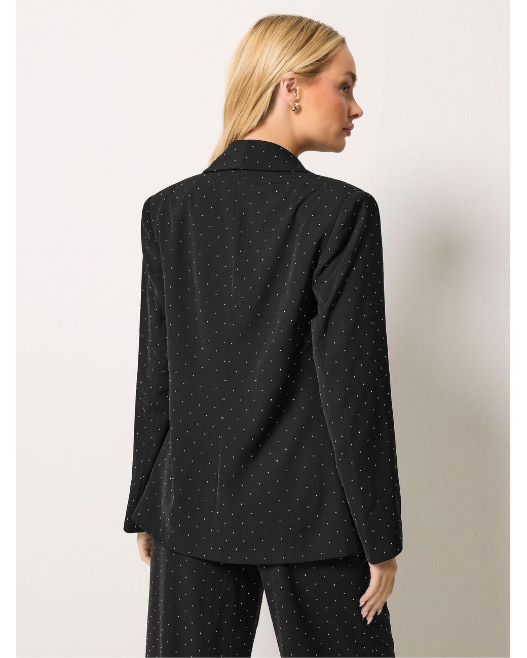 M Com Black Studded Blazer