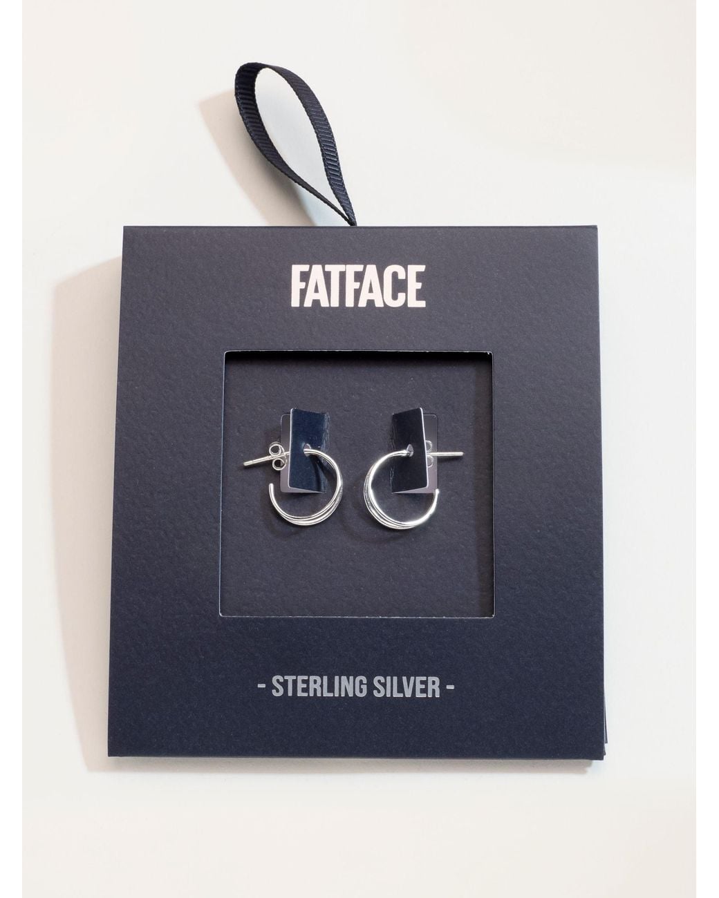 FatFace Natural Fatface Sterling Hoop Earrings