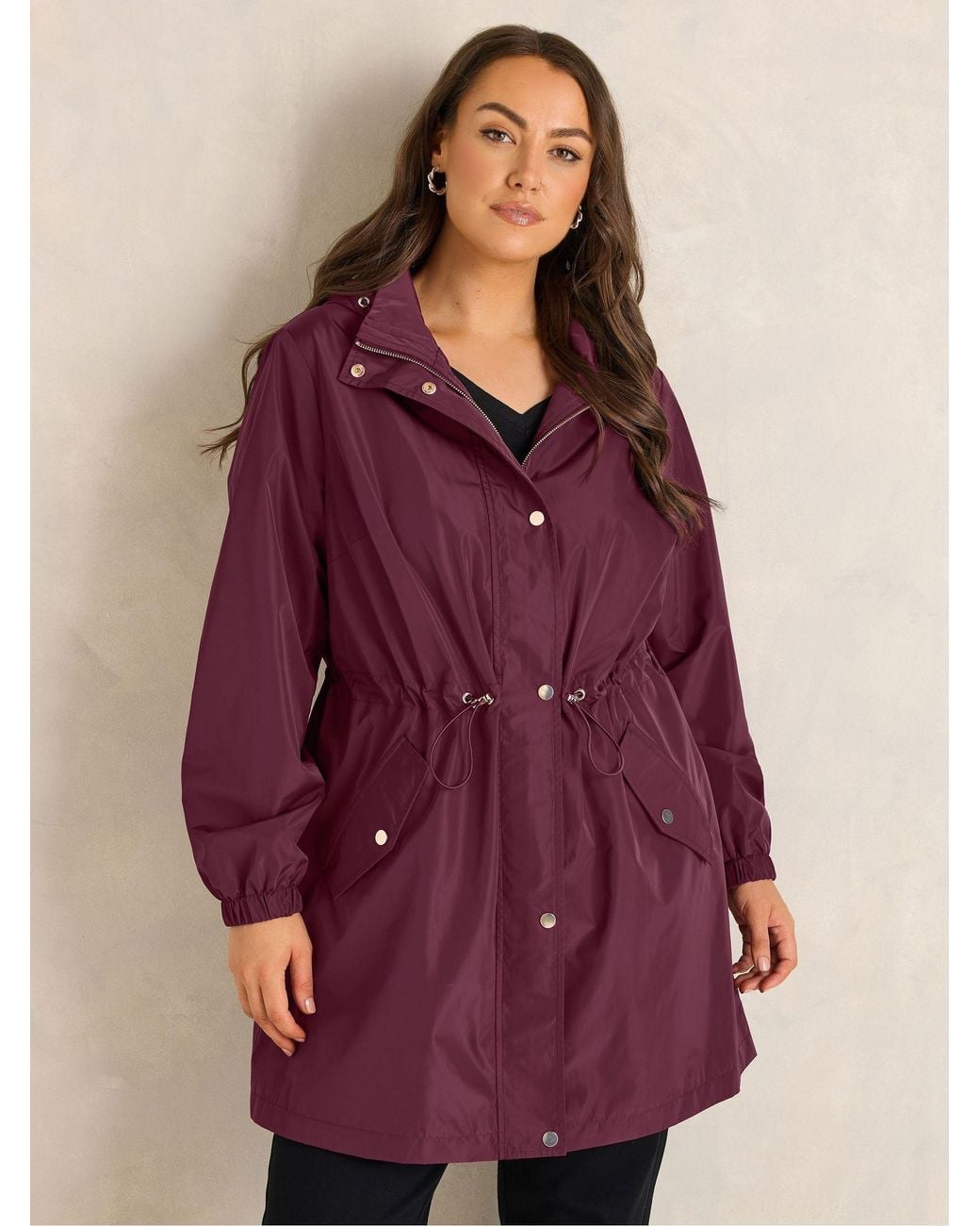 Evans Purple Lightweight Rain Jacket