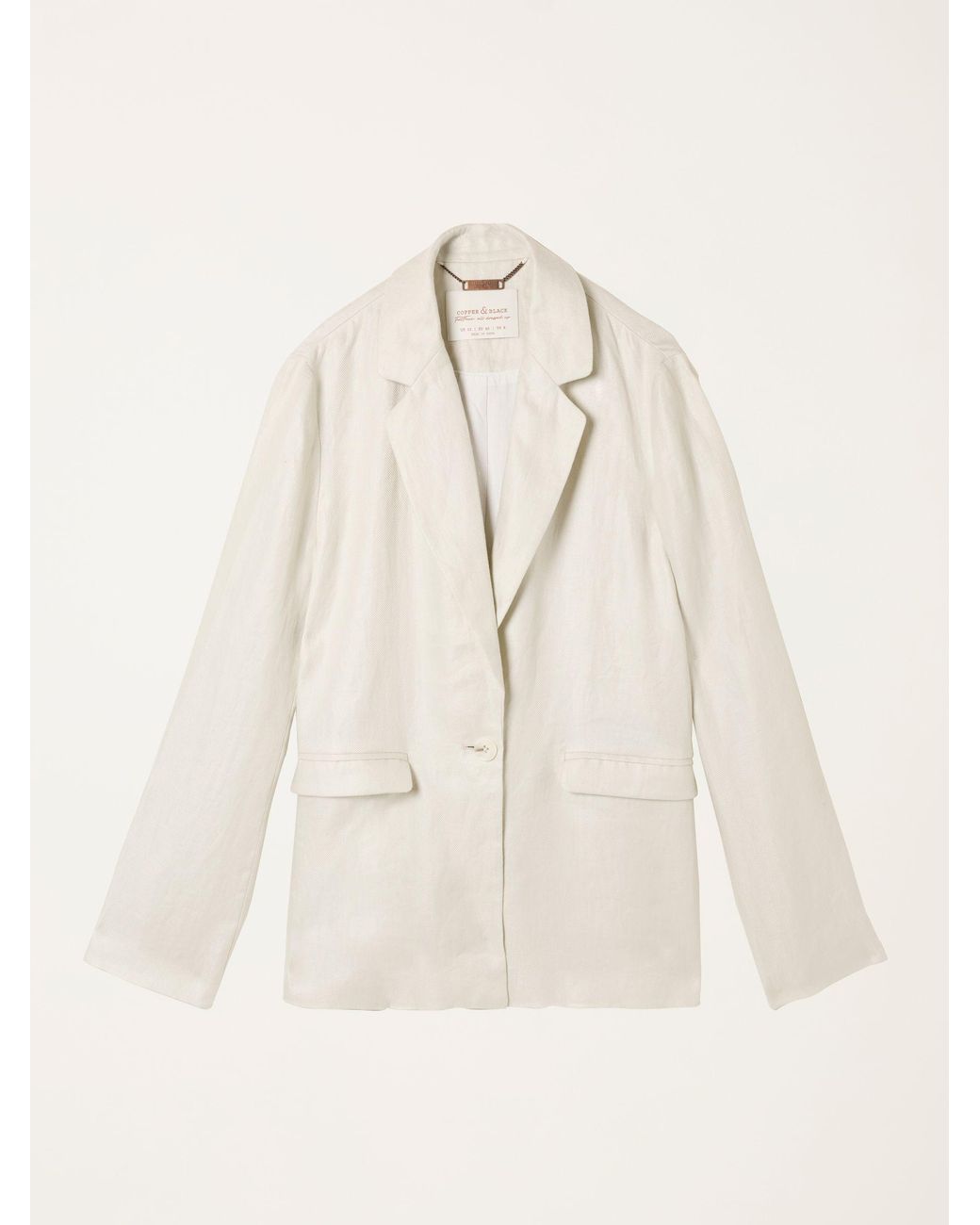 FatFace Natural Lyla Linen Blazer