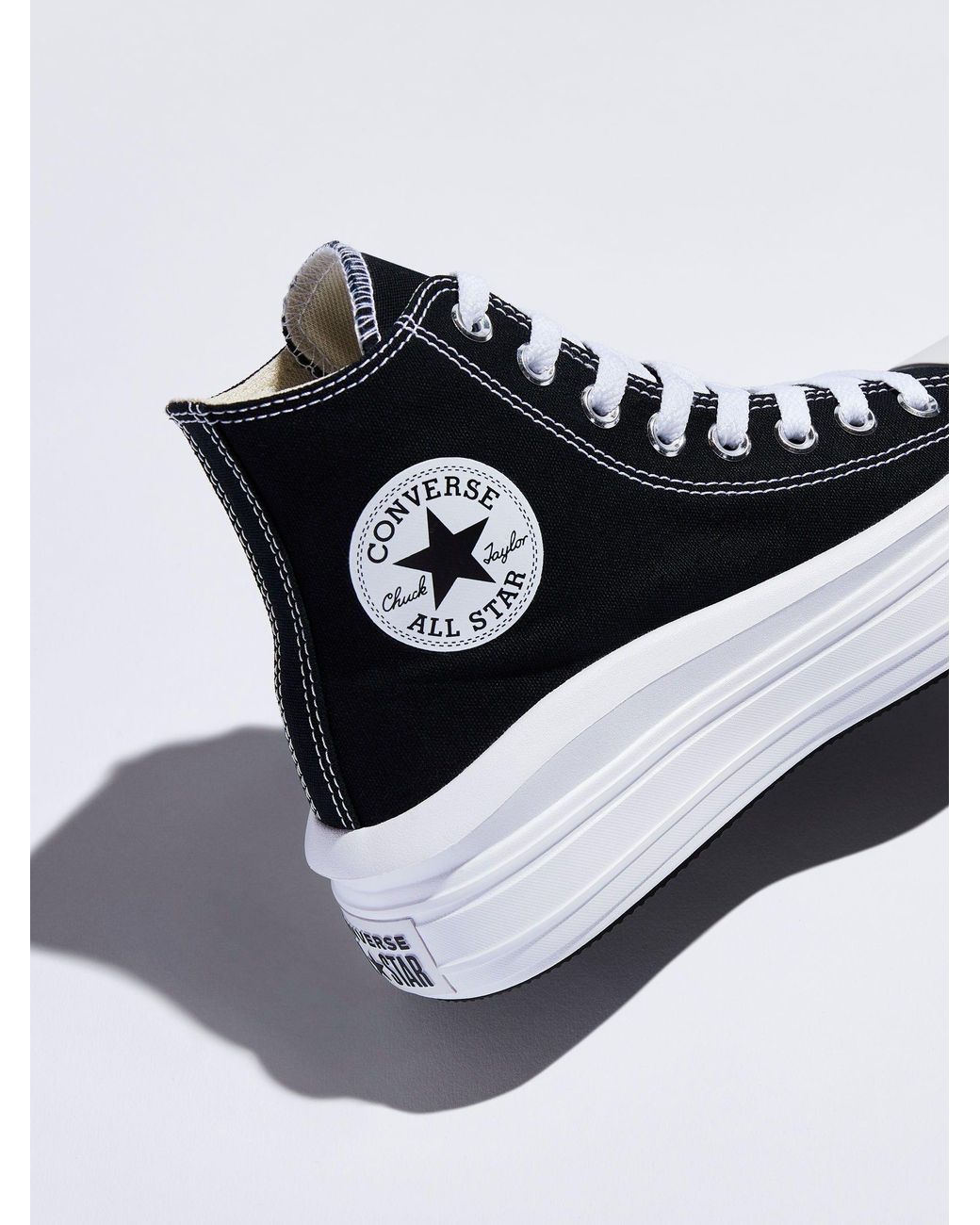 Converse Black Move Platform High Top Trainers