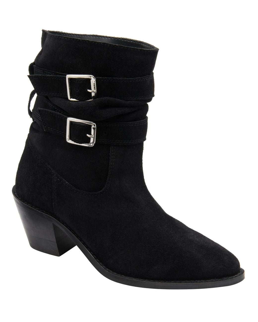Ravel Suede Heeled Ankle Boots in Black | Lyst