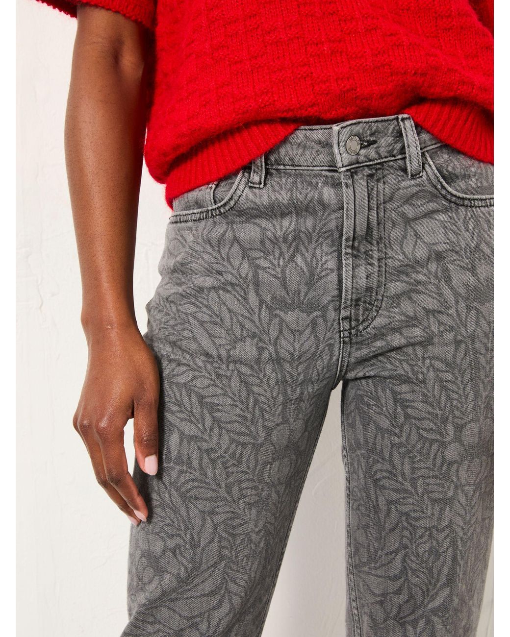 FatFace Multicolor Floral Bouquet Laser Print Jeans