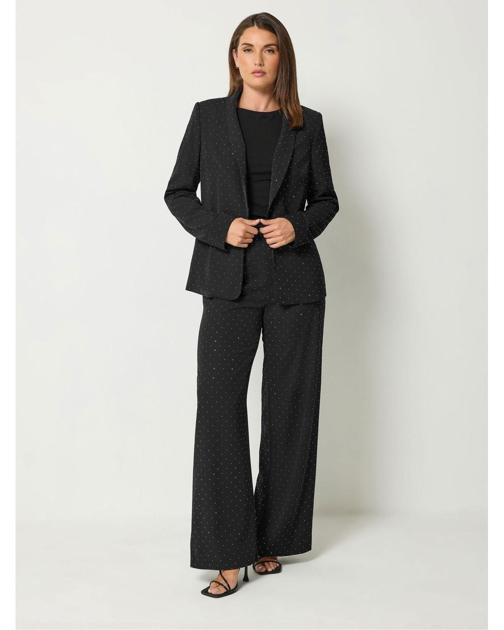 Long Tall Sally Black Studded Blazer Jacket
