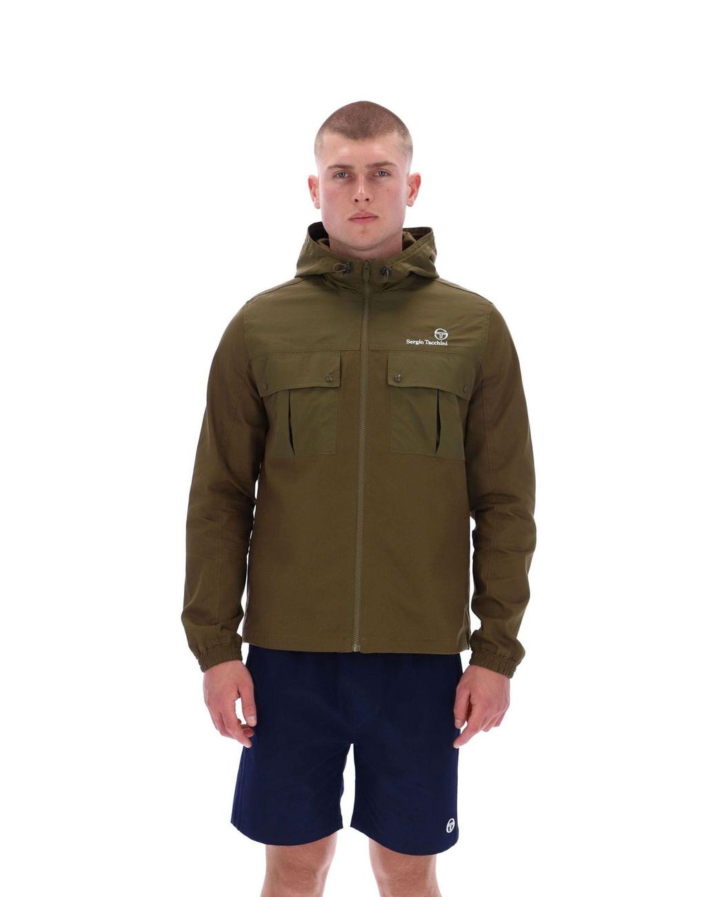 Sergio Tacchini Green Calisti Hooded Jacket for men