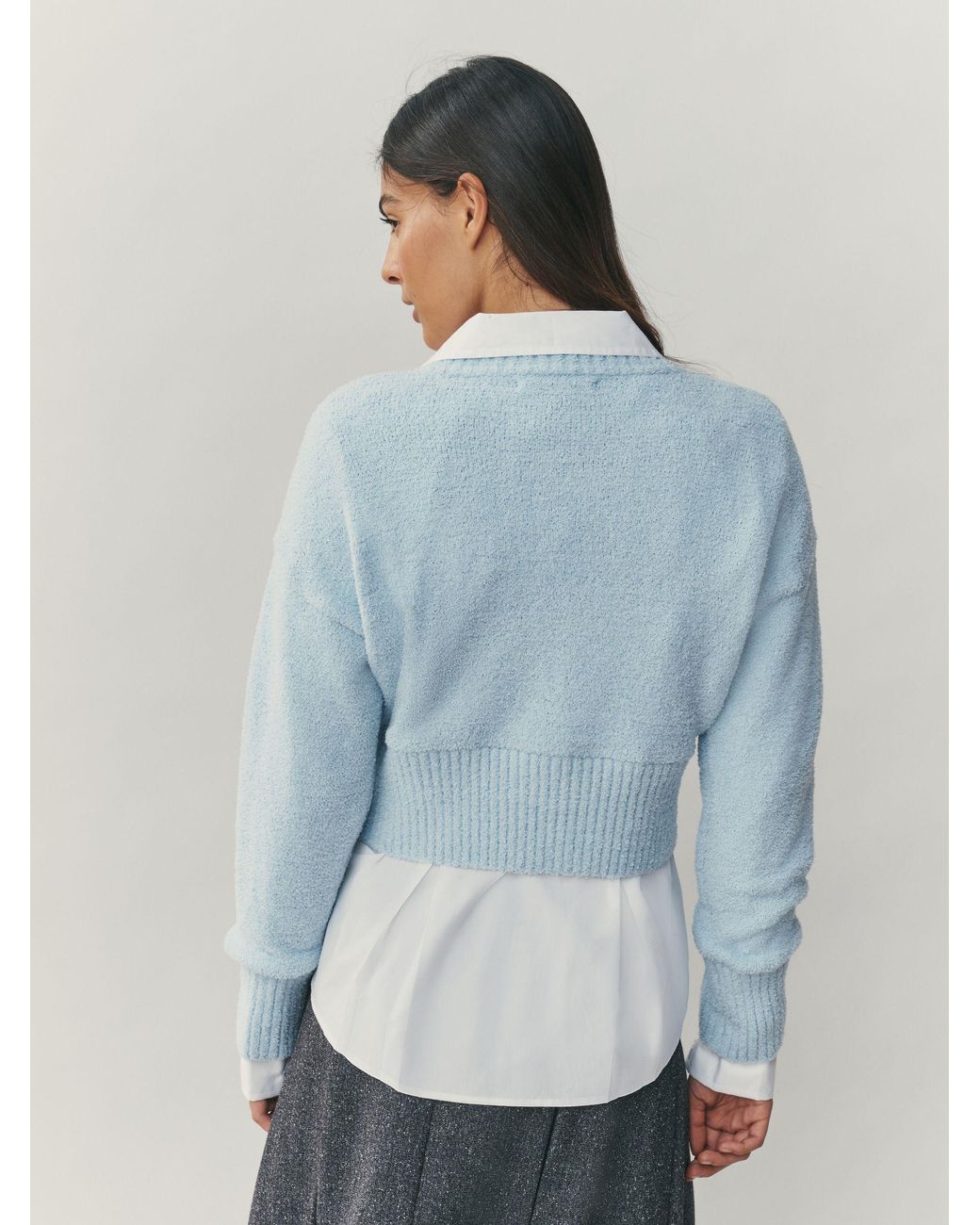 Next Blue Cosy Button Up Cardigan