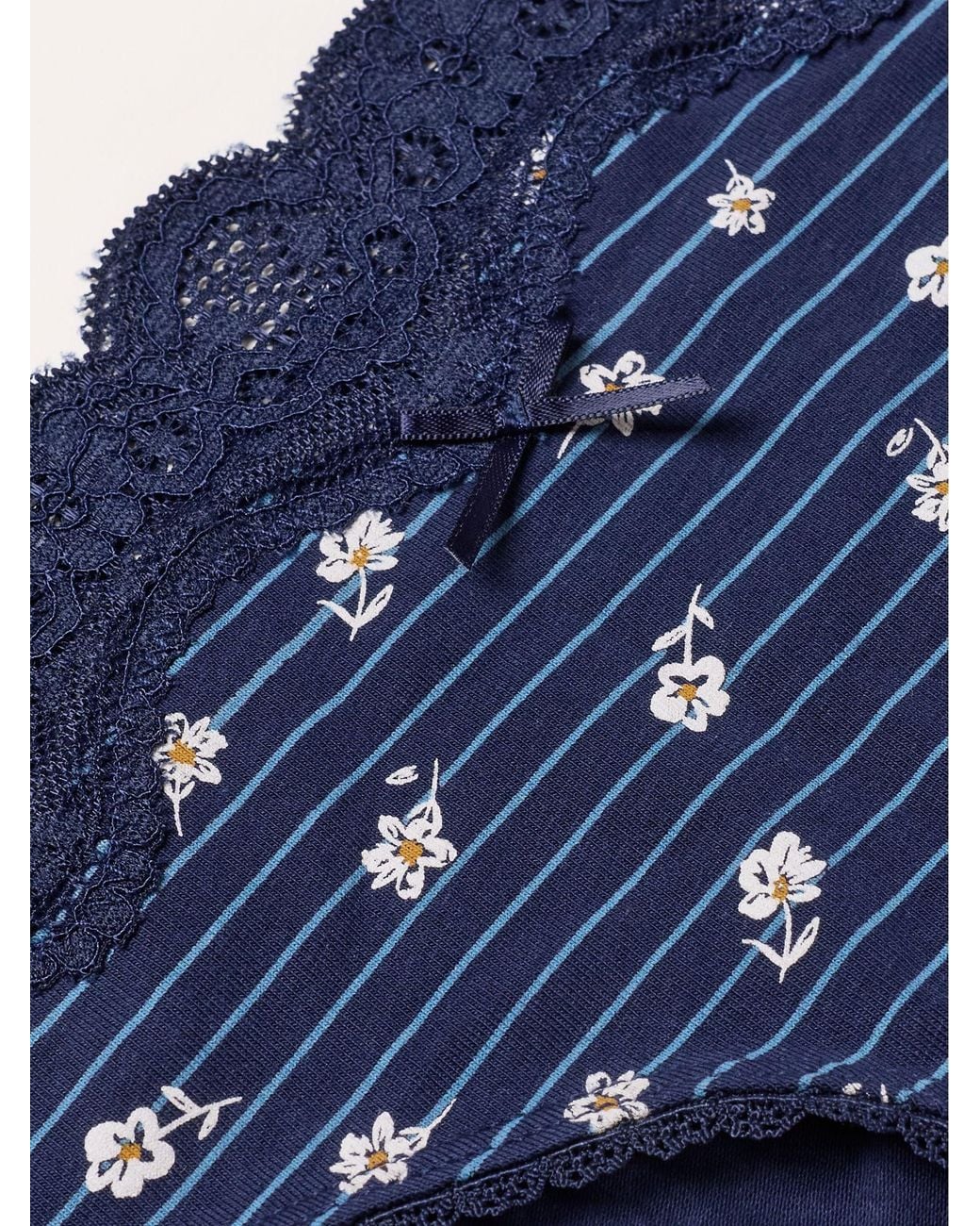 FatFace Blue Fatface Stripe Floral Classic Knickers