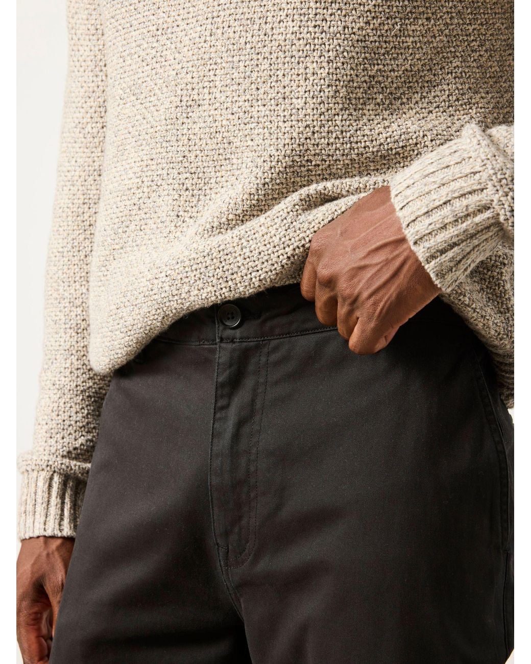 FatFace Black Hayton Slim Fit Slim Fit Chinos for men