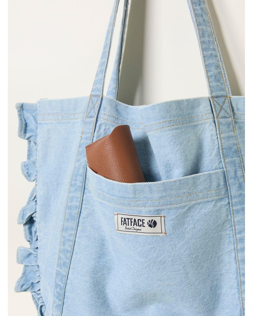 FatFace Blue Astrid Frill Tote