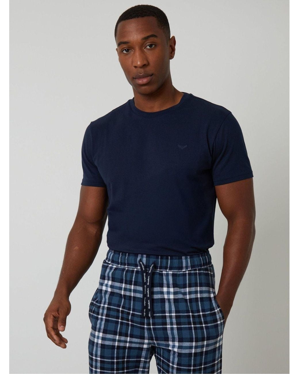 Threadbare Blue Short Sleeve Pyjamas Set for men