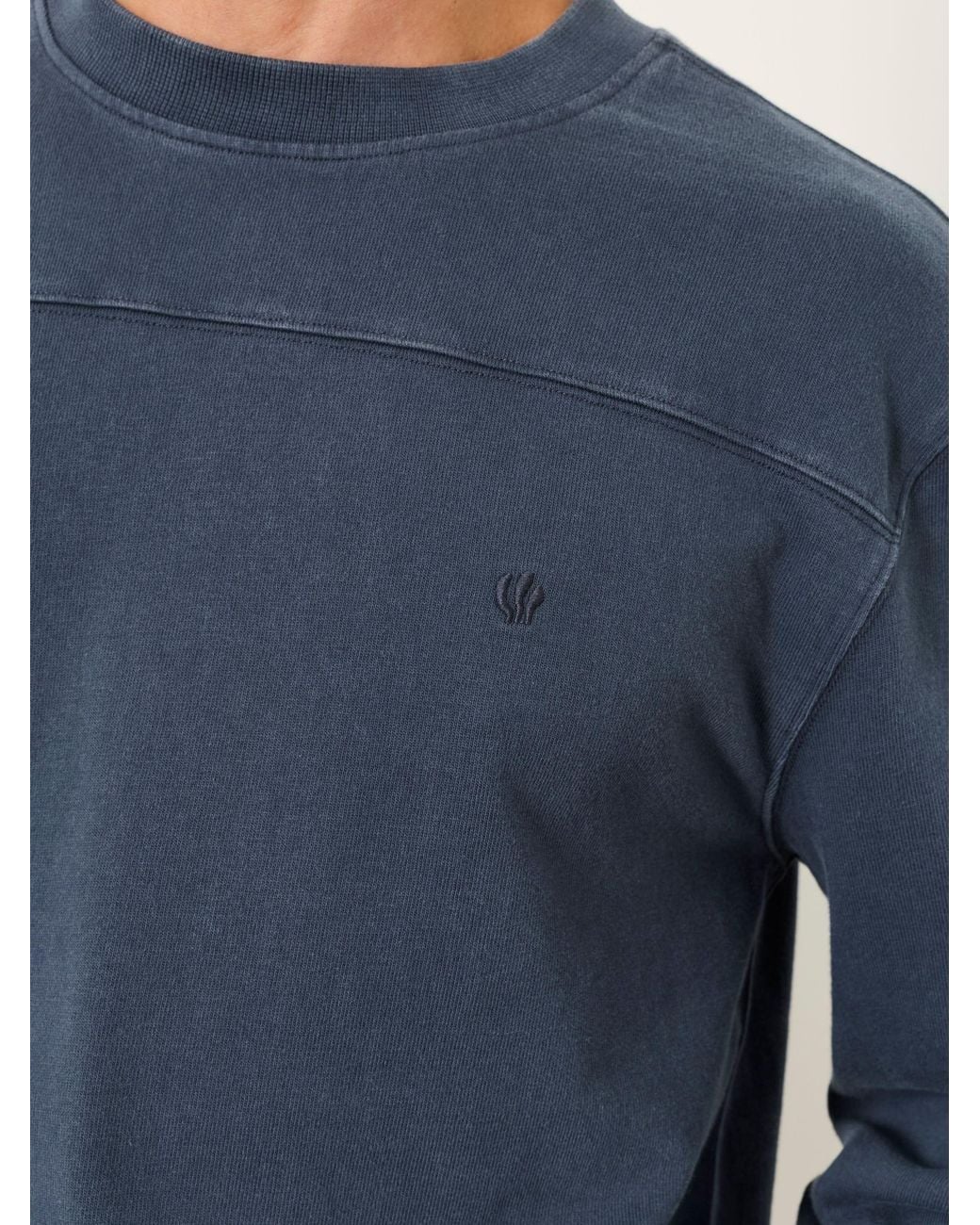 FatFace Blue Long Sleeve Alton T-Shirt for men