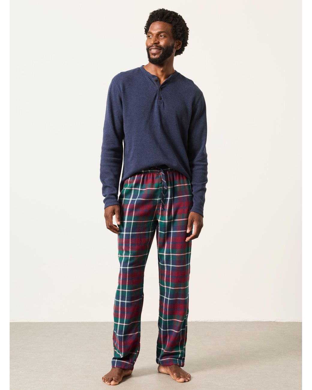 FatFace Blue Moray Check Pyjama Bottom for men