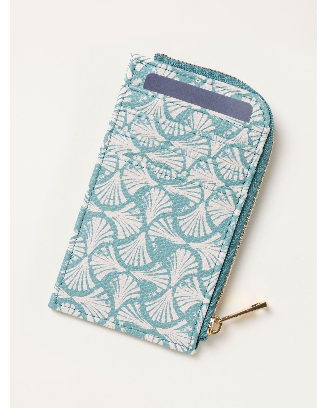 FatFace Blue Fatface Shell Printed Card Holder
