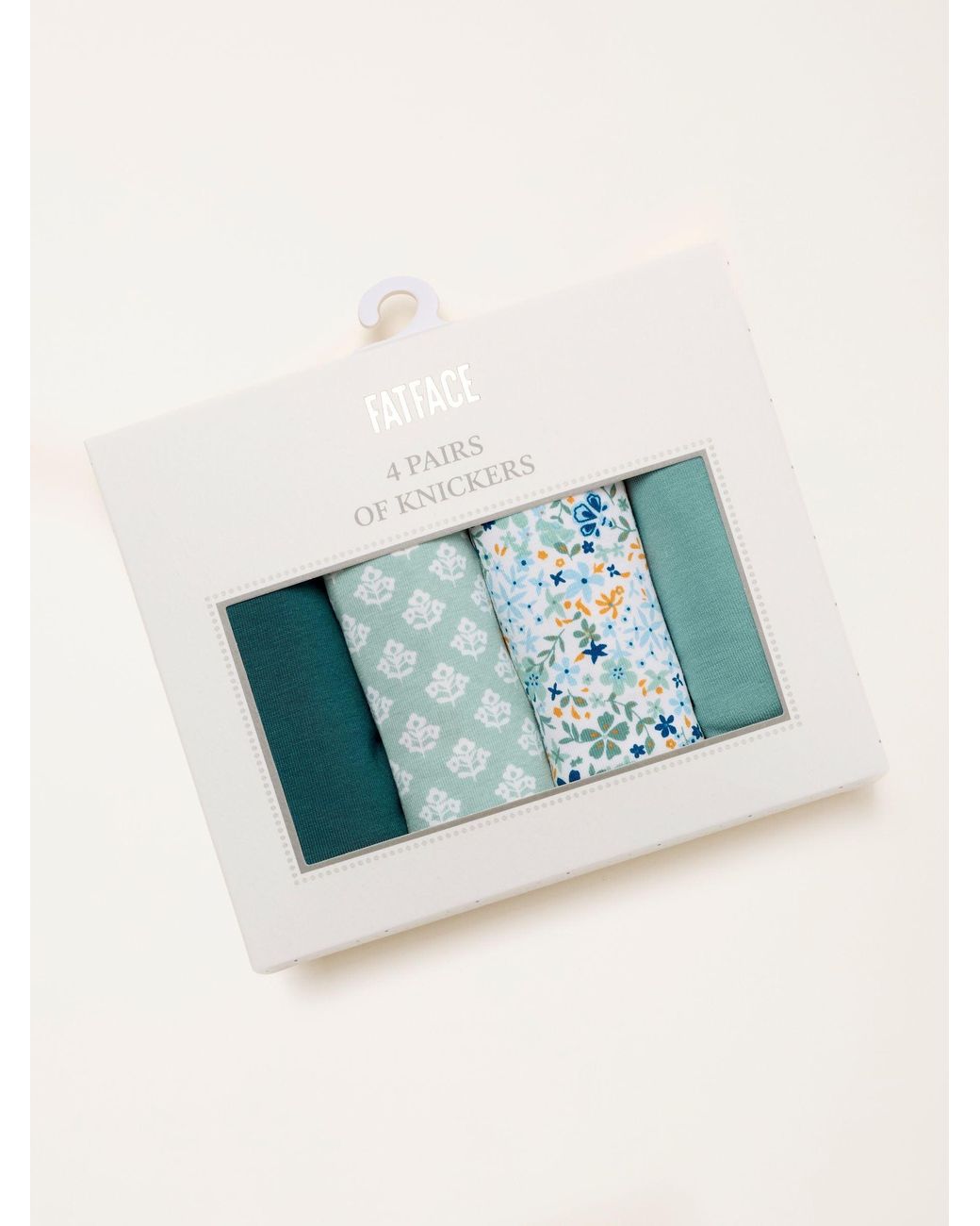 FatFace Blue 4 Pack Of Geo Short Knickers