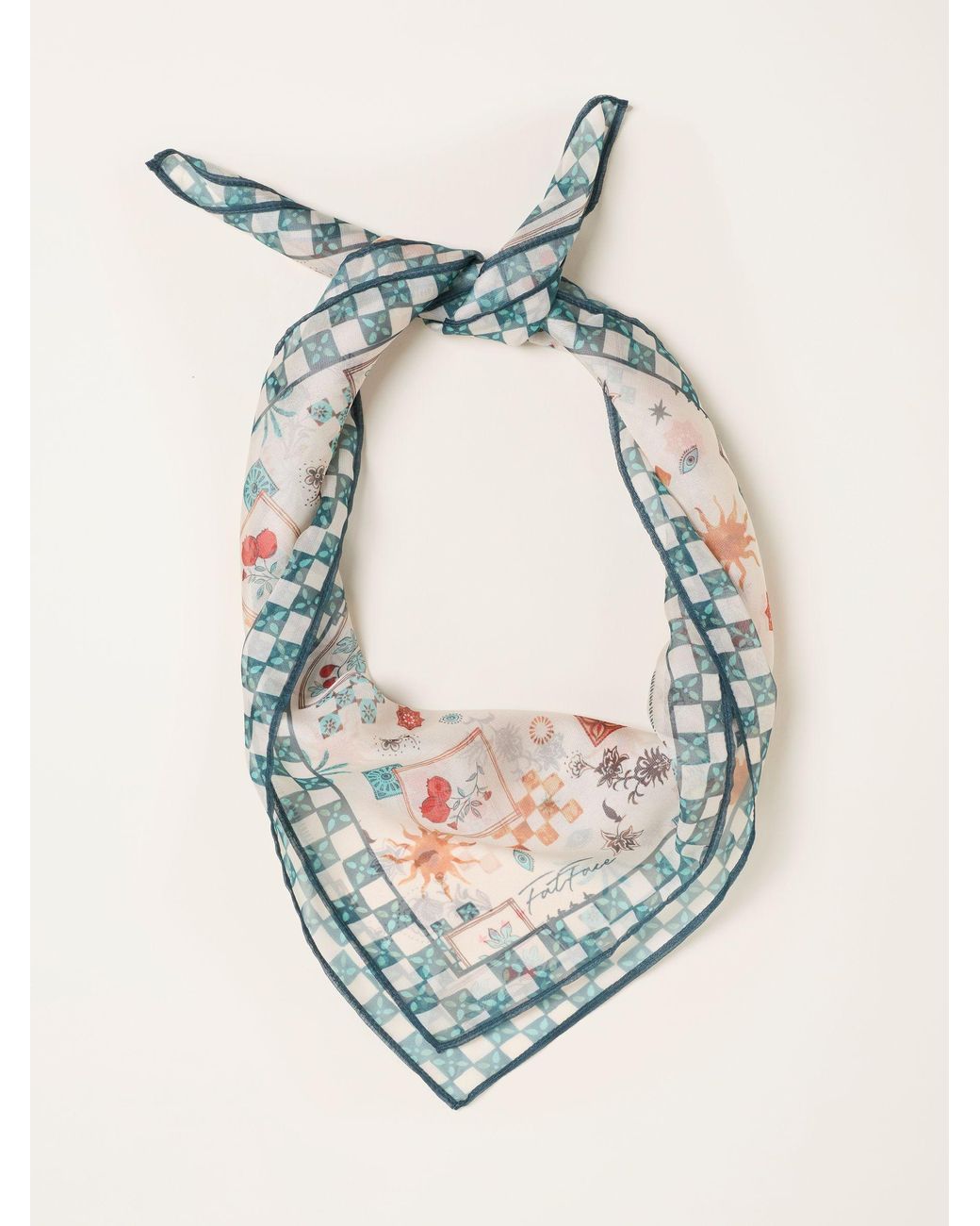 FatFace Blue Fatface Spice Trail Square Scarf