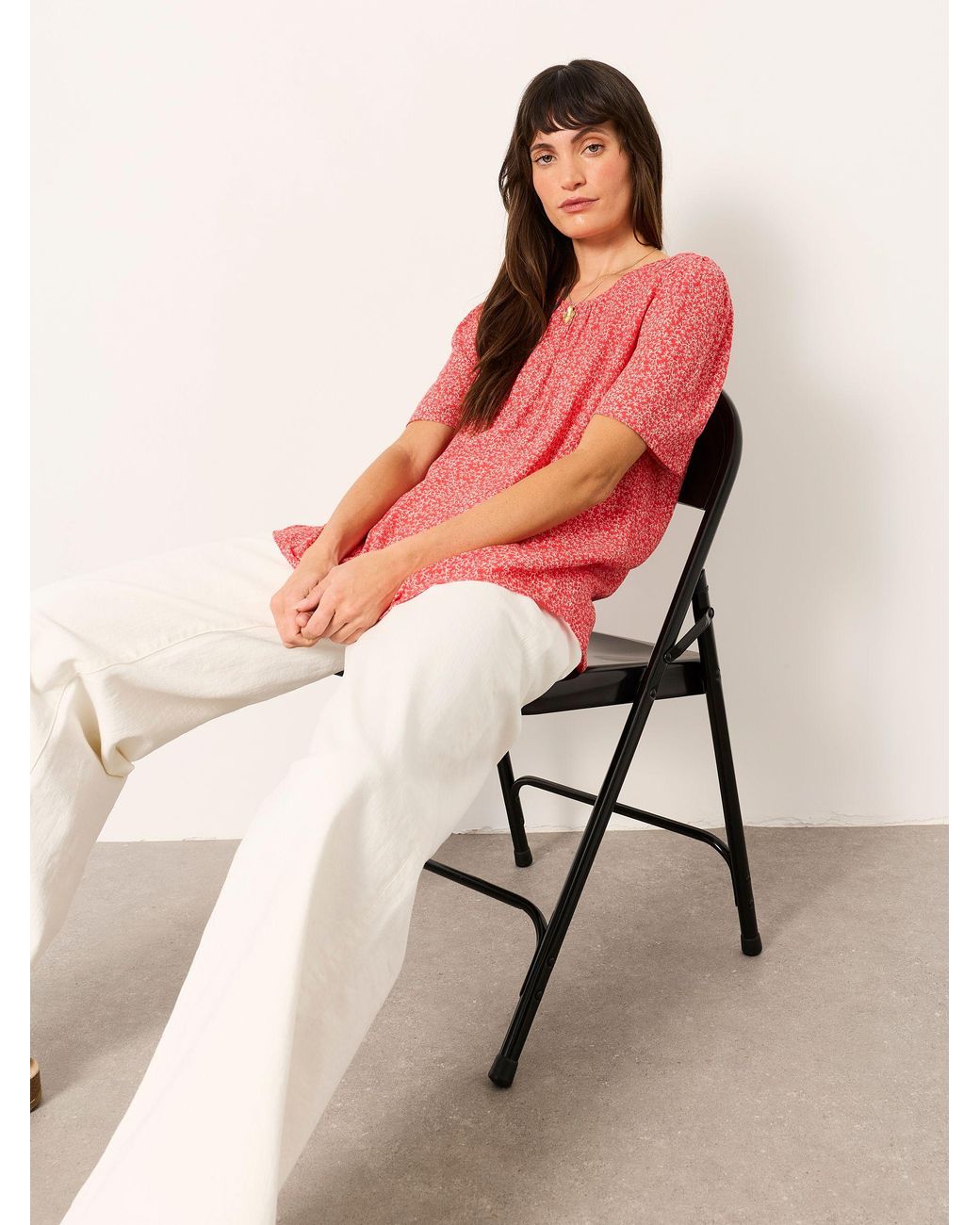 FatFace Red Fatface Lyndy Blouse