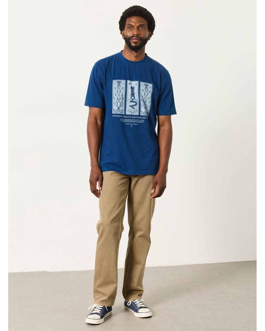 FatFace Blue Folly Graphic T-Shirt for men