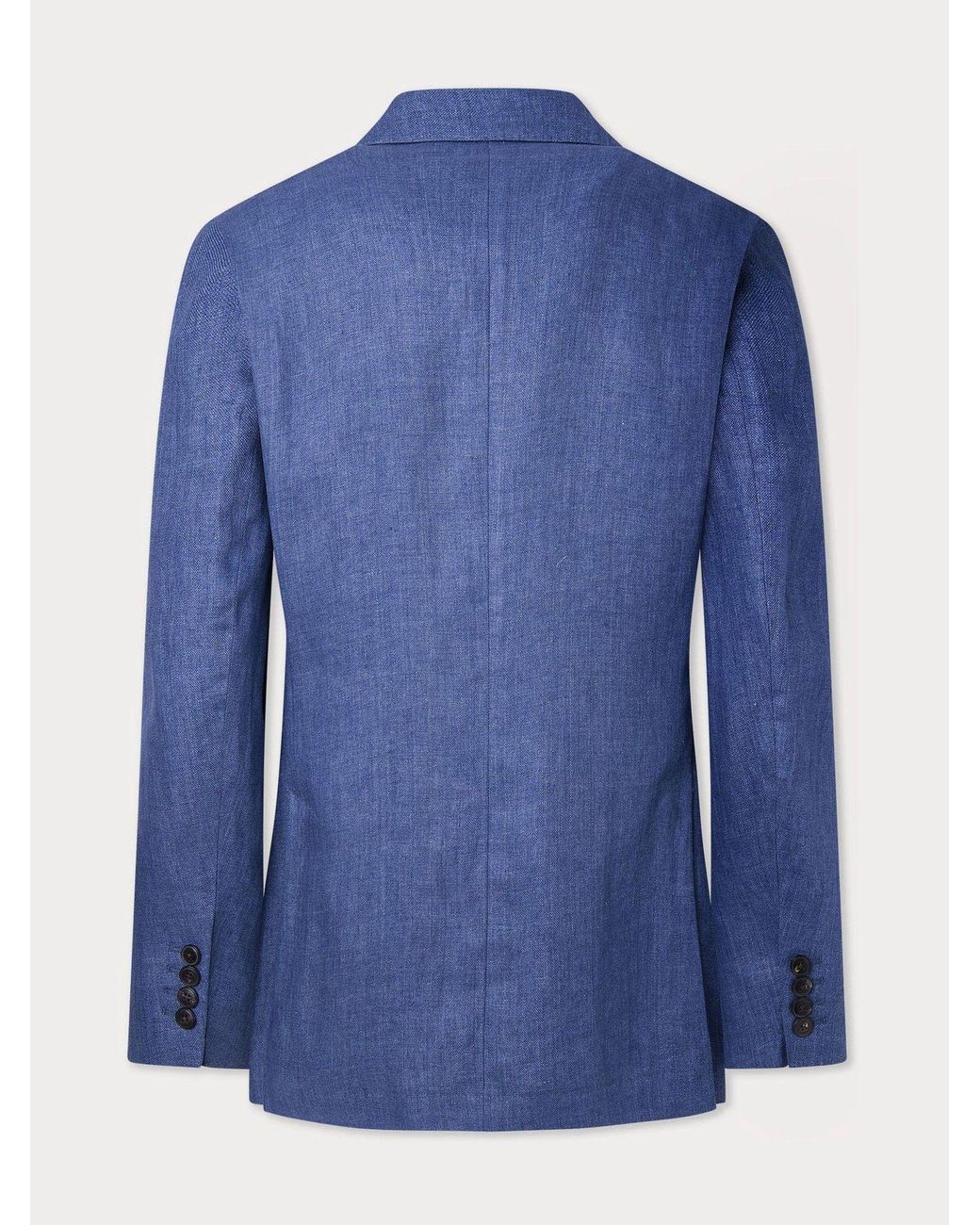 Hackett Blue Pure Linen Delave Jacket for men