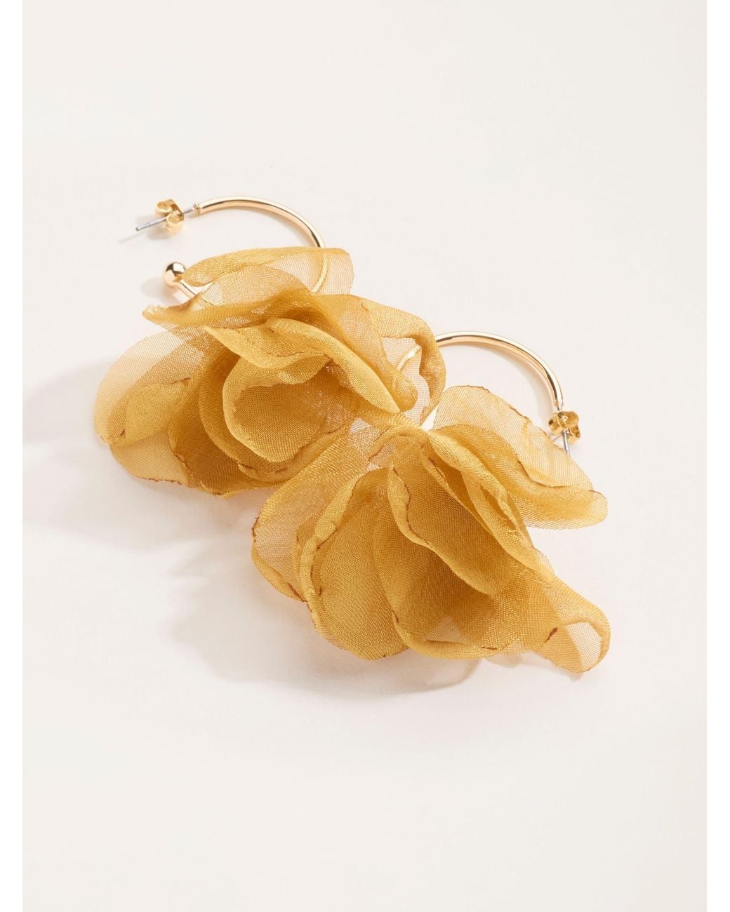 FatFace Natural Petal Hoop Earrings