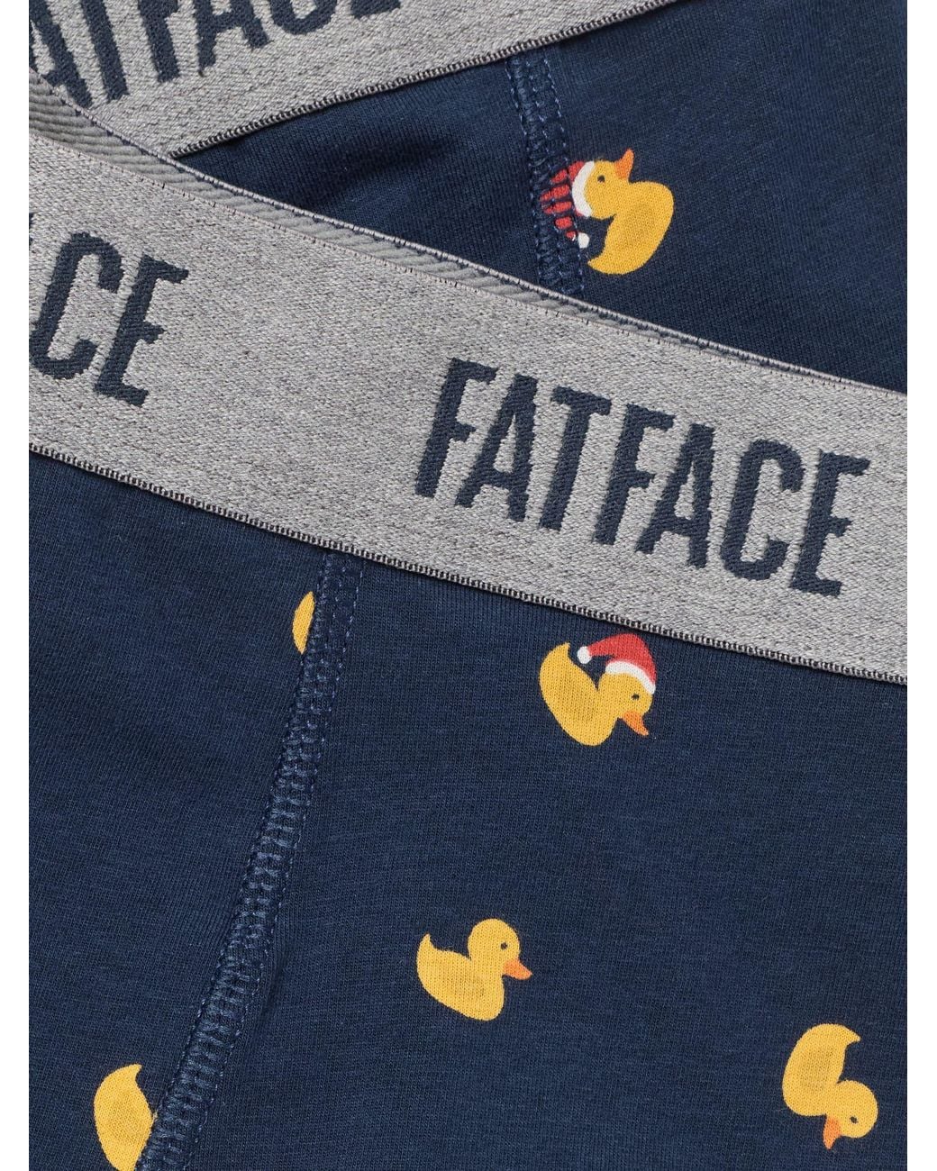 FatFace Blue Festive Rubber Duck Boxers for men