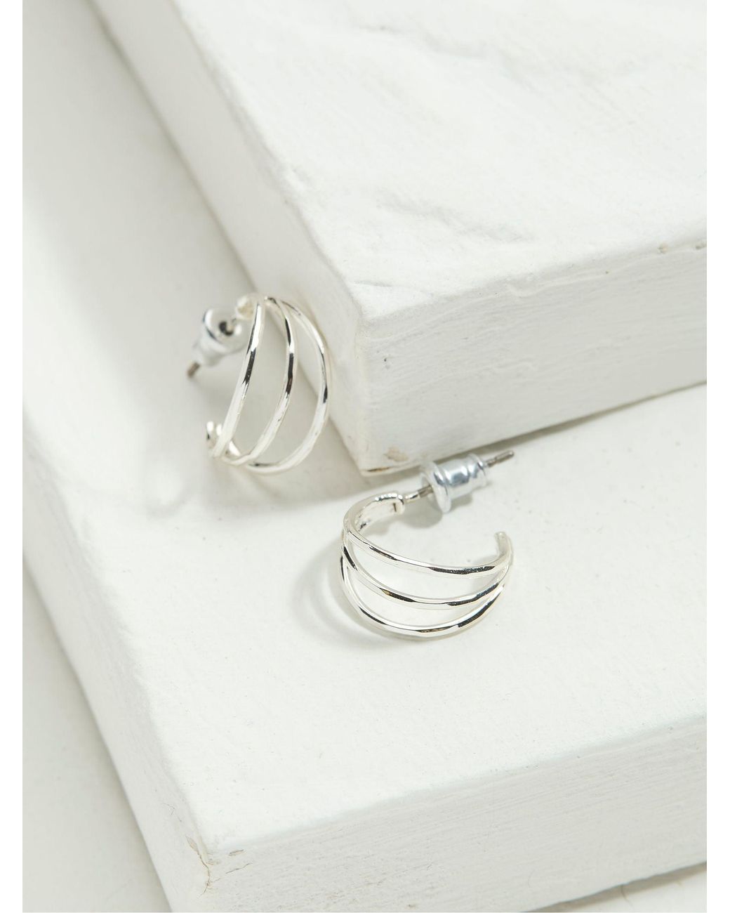 FatFace Multicolor Triple Strand Hoop Earrings