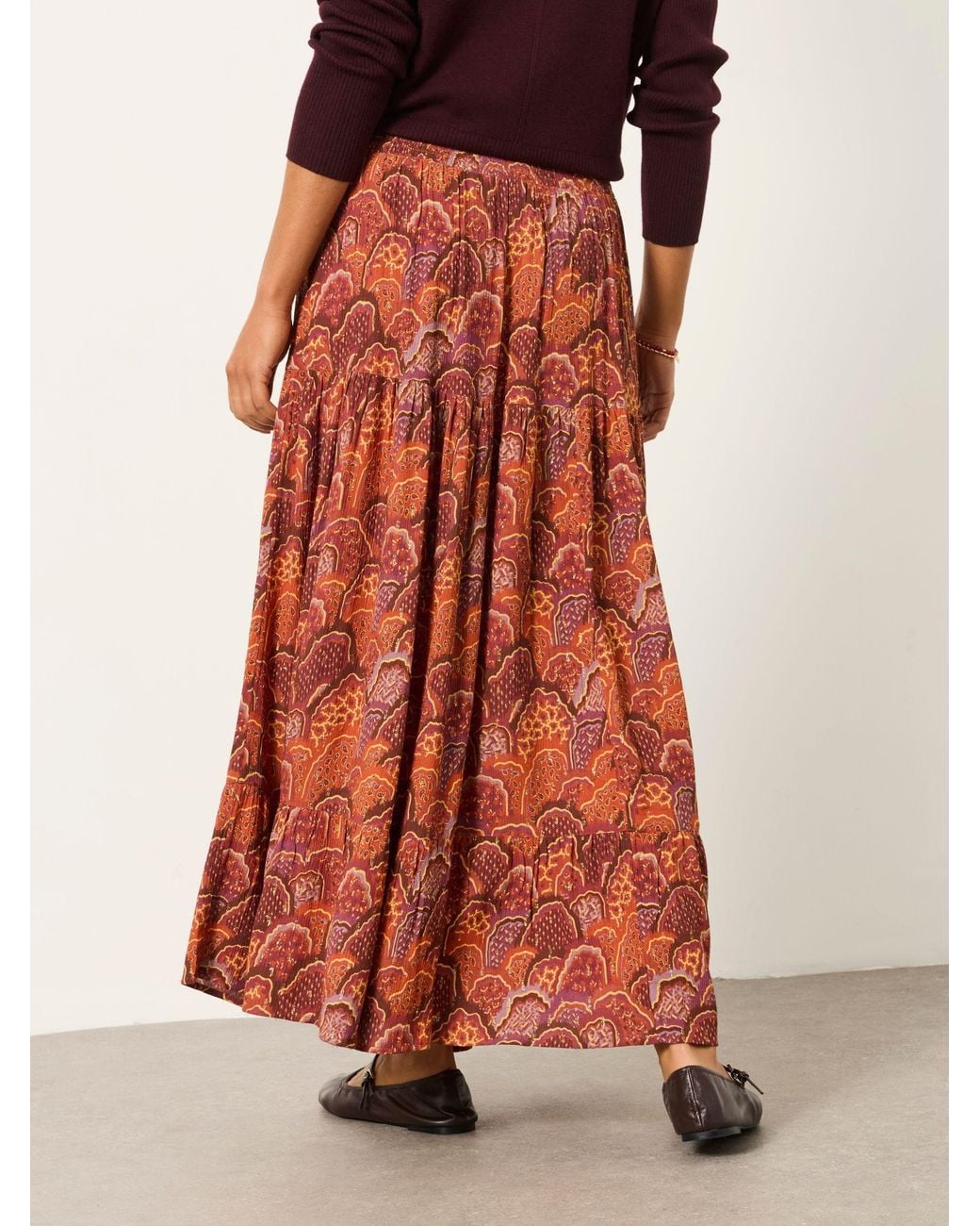 FatFace Red Jayla Maxi Skirt