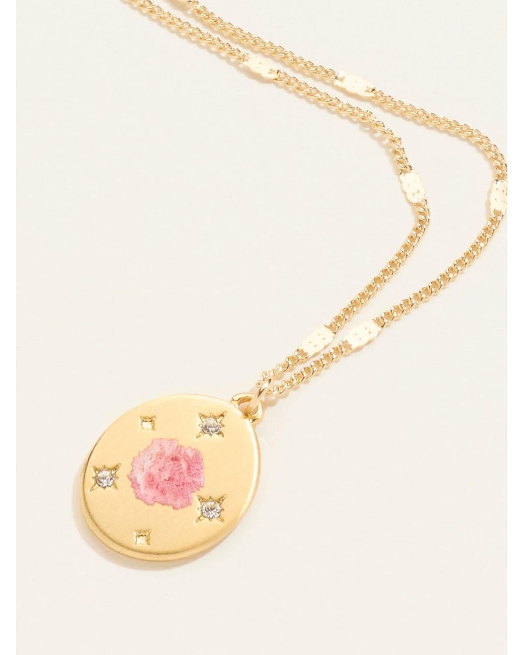 FatFace Natural Fatface January Birth Flower Necklace