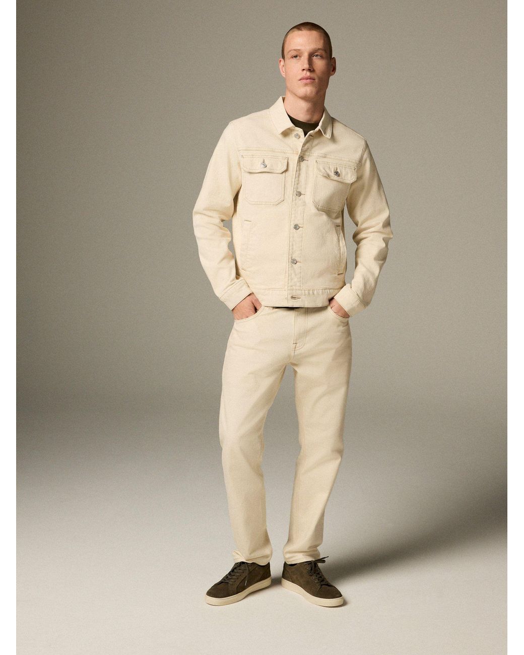 Next Natural Denim Trucker Jacket for men
